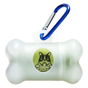 Pogi’s Pet Supplies Poop Bag Dispenser with 15 Earth-Friendly Poop Bags (Cream)